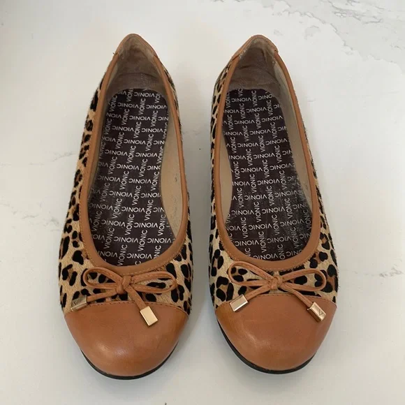Vionic Ballet Flat Animal Print - Picture 1 of 7